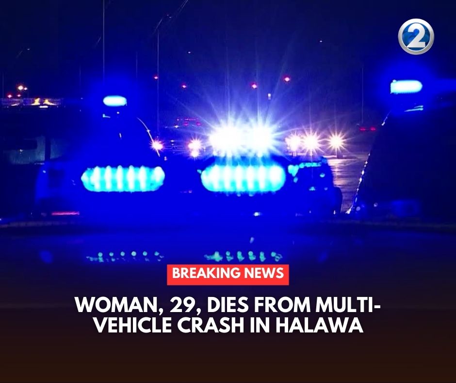 A woman has died following a multiple-vehicle crash in Halawa