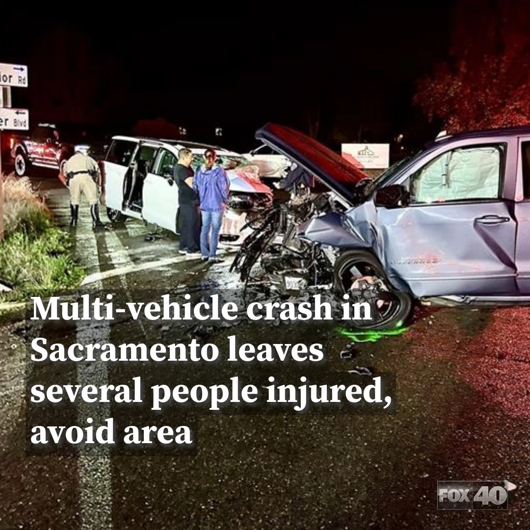 6 people, including four adults and two children, were injured in a multi-vehicle crash on Thursday evening.