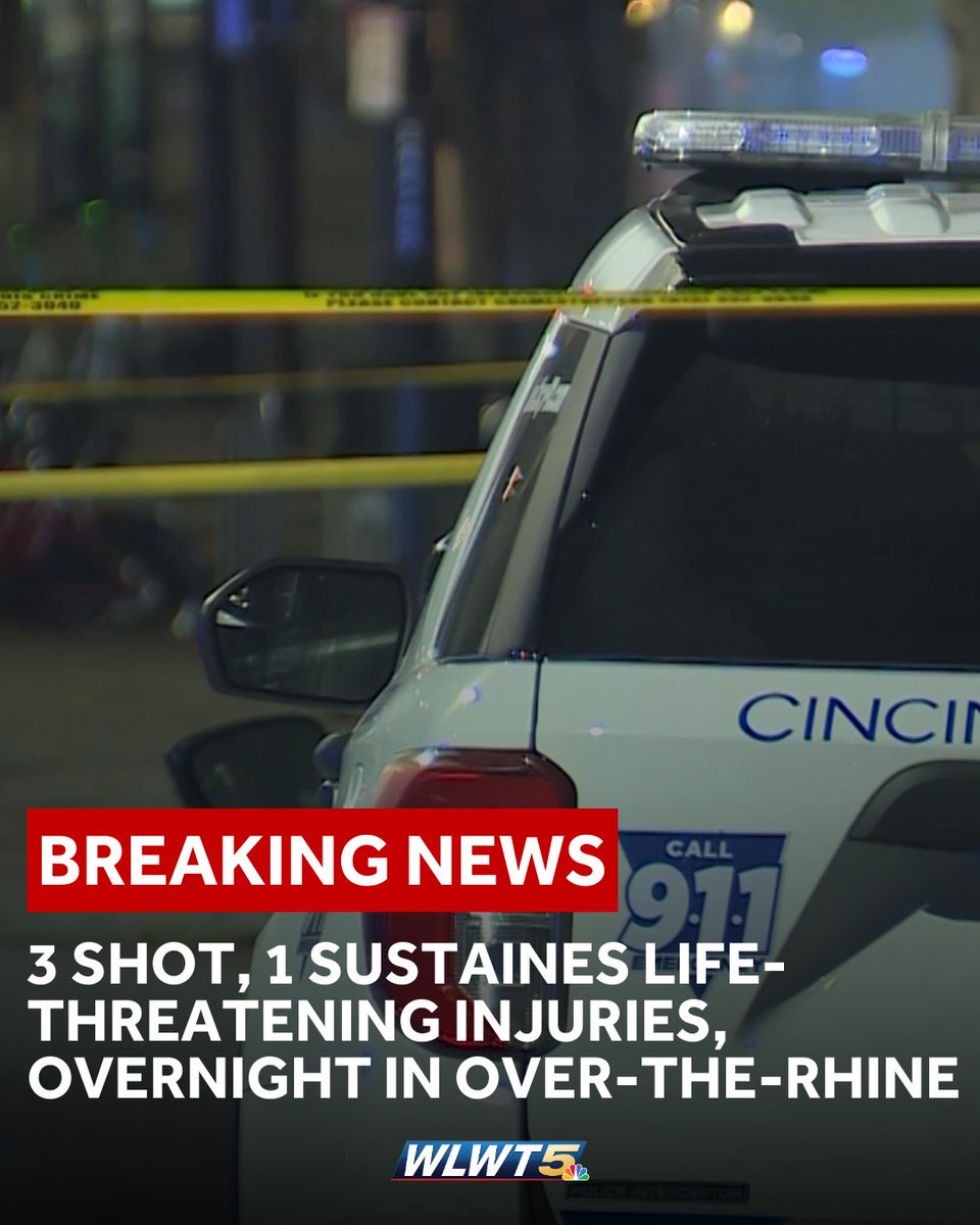 Three people are in the hospital after an overnight shooting in Over-the-Rhine