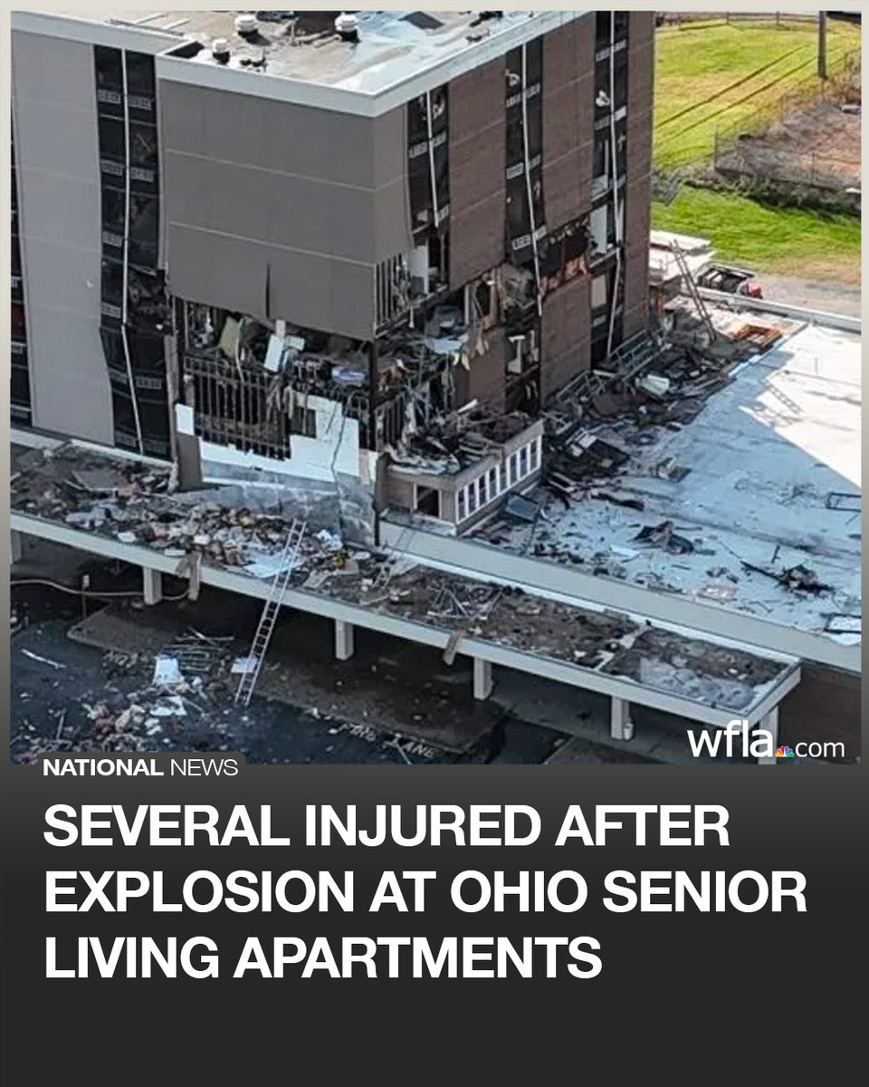 An explosion at an apartment building in Ohio on Saturday afternoon sent debris flying and left several residents with injuries