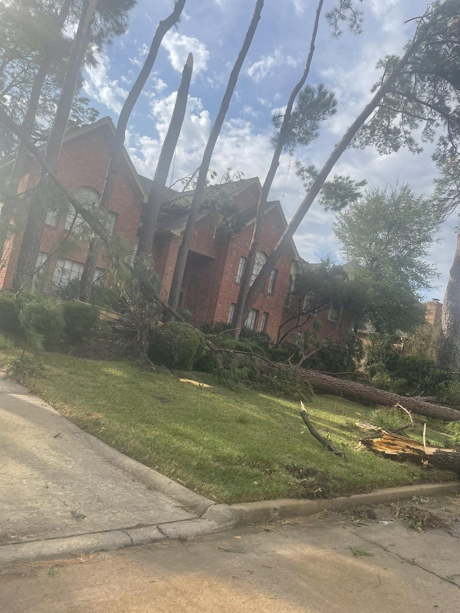 Multiple homes have been struck and sustained significant damage.