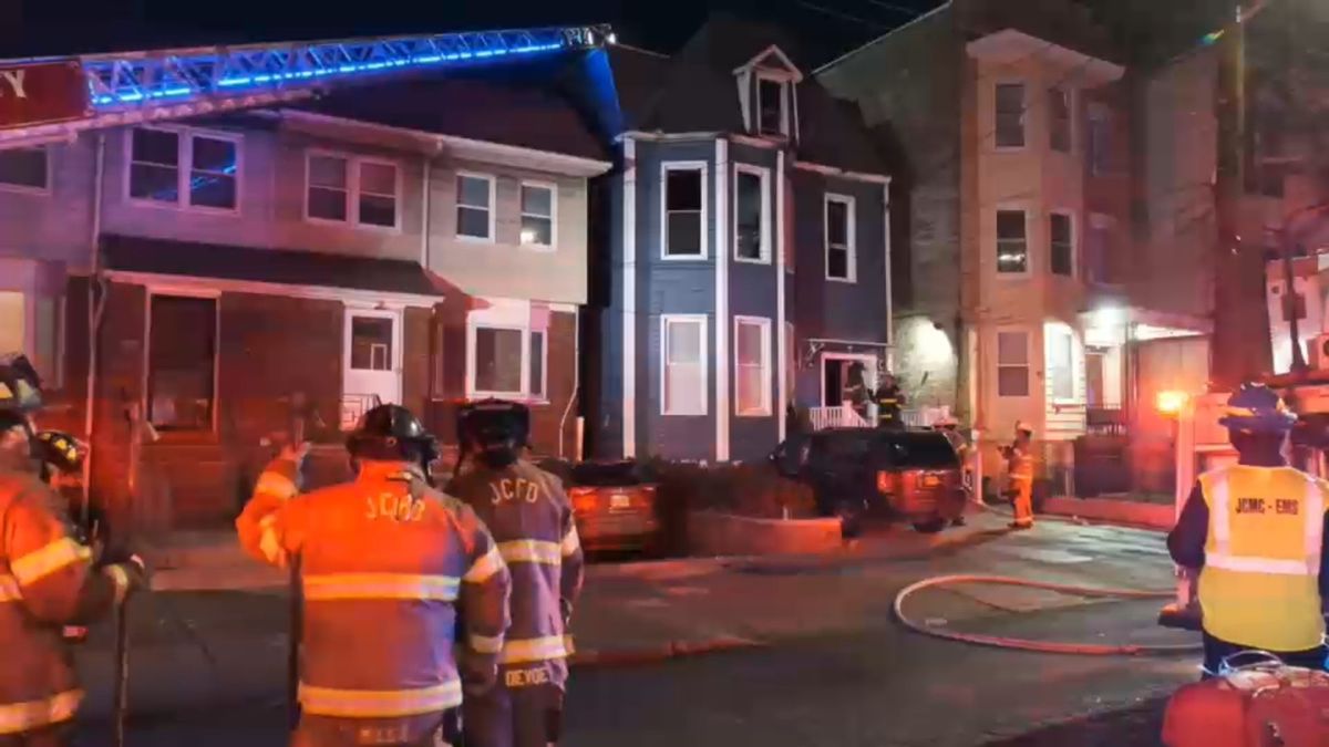 12 people displaced after fire rips through home, spreads to another in Jersey City
