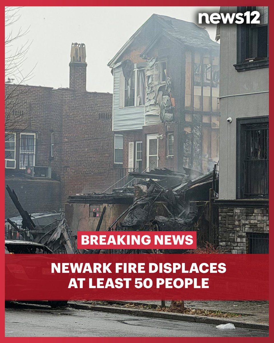 At least 50 people displaced by 3-alarm fire in Newark