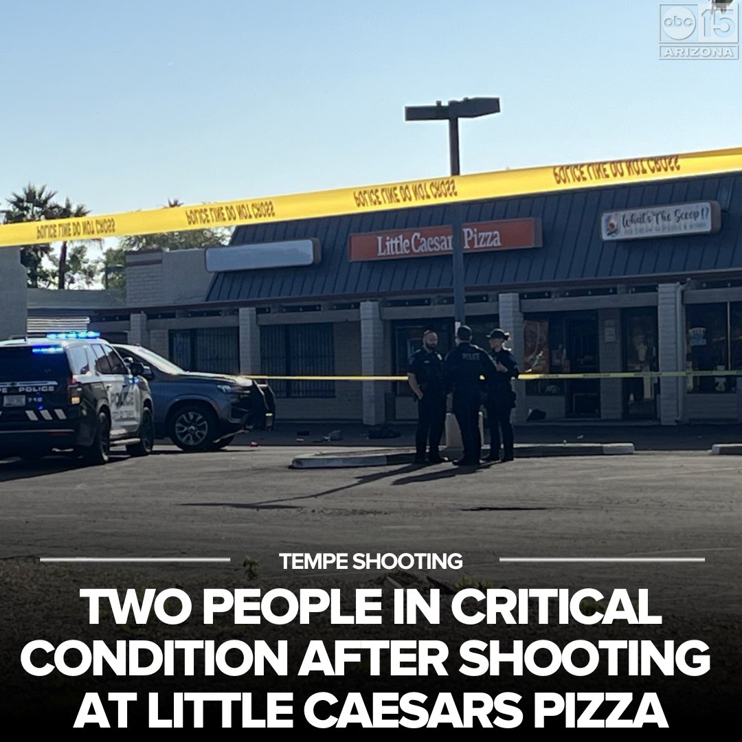 Two people have been taken to a hospital after a shooting at a shopping center near Rural and Guadalupe roads this morning