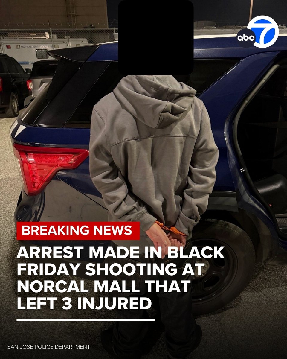 An arrest has been made in connection with a shooting that left three people injured at a Bay Area mall during the busy Black Friday holiday. The shooting happened at the Valley Fair Mall in Santa Clara.