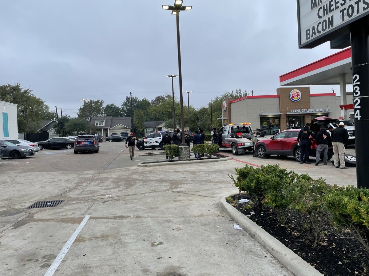 Southwest, South Central, K9 and PST officers have an evading suspect in custody 2400 Scott. Suspect had two felony warrants