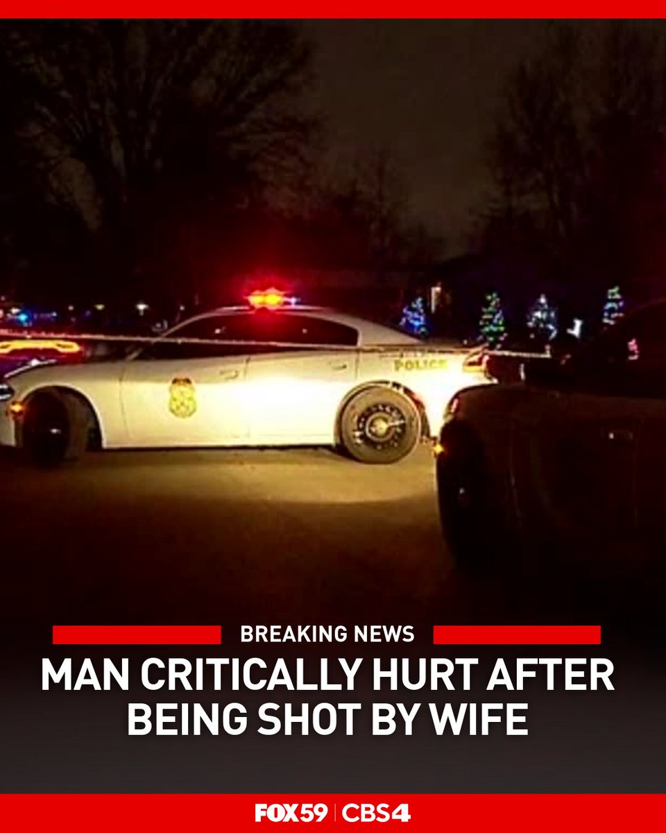 A man was critically hurt after being shot by his wife early Monday, police say: