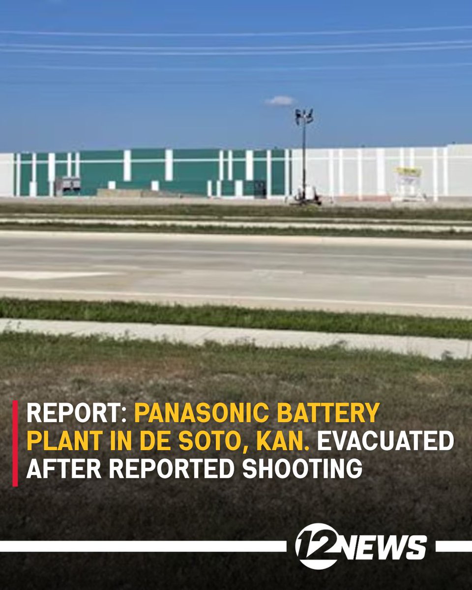 First responders are on the scene of a reported shooting at the Panasonic battery plant in De Soto