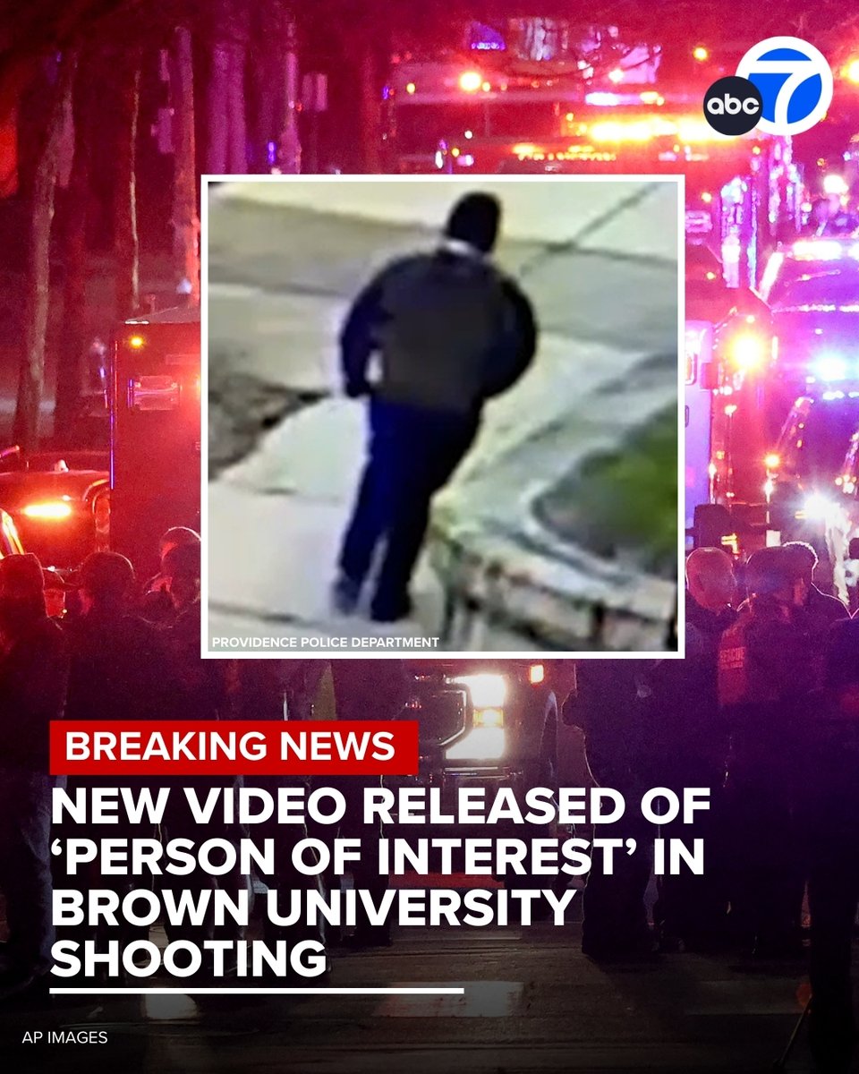 Officials released video showing a “person of interest” in the shooting at Brown University that left two dead and nine injured