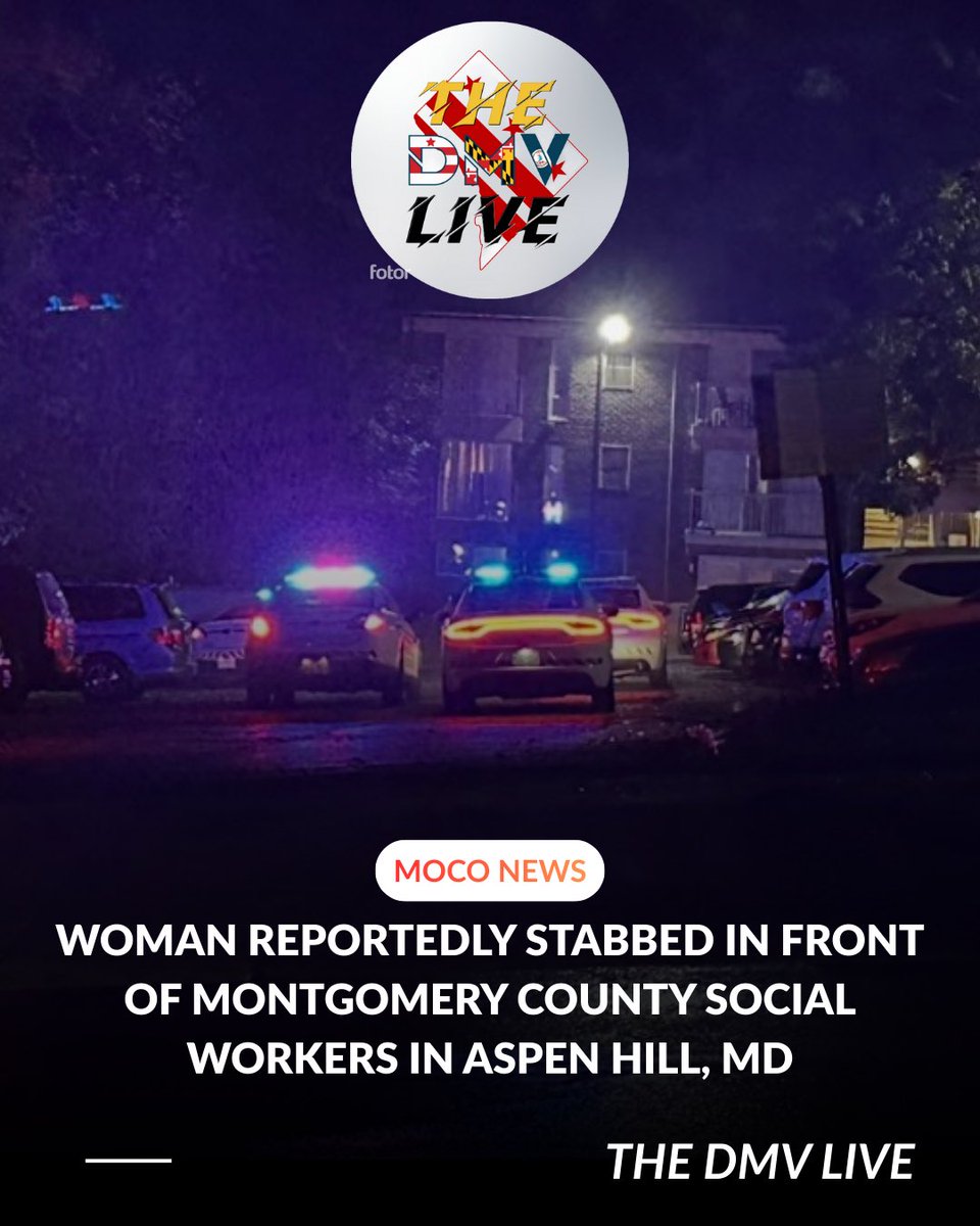 A woman in her 60s was stabbed by a family member with a knife while social workers were at a residence in Aspen Hill, Maryland.  Montgomery County firefighters & EMS were called out just before 11pm for a double stabbing on the 15200 block of Wild Rose Lane
