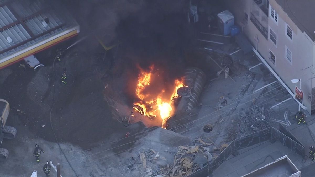 Massive fire erupts at San Francisco Mission District gas station