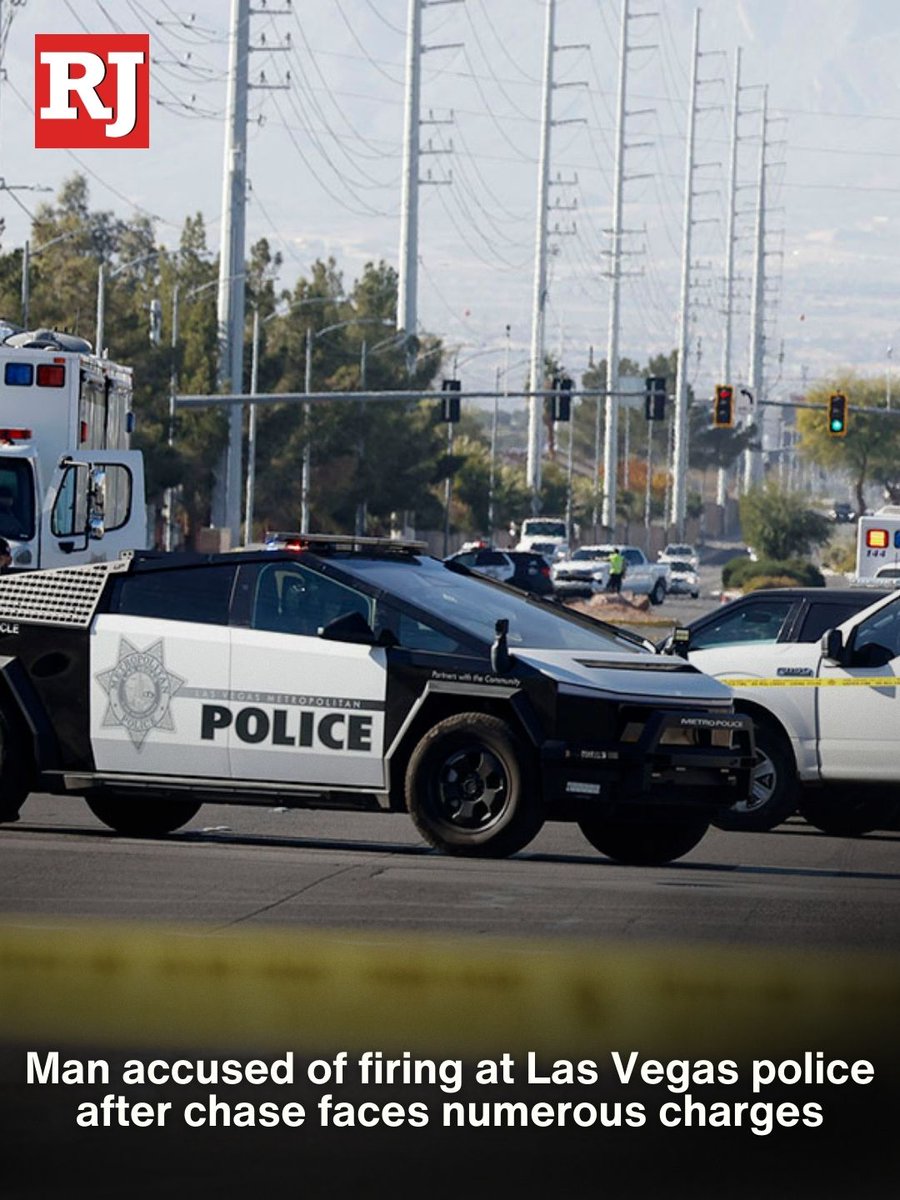 A 30-year-old convicted robber accused of opening fire on Las Vegas police at the end of a two-city chase now faces charges in both Las Vegas and North Las Vegas courts