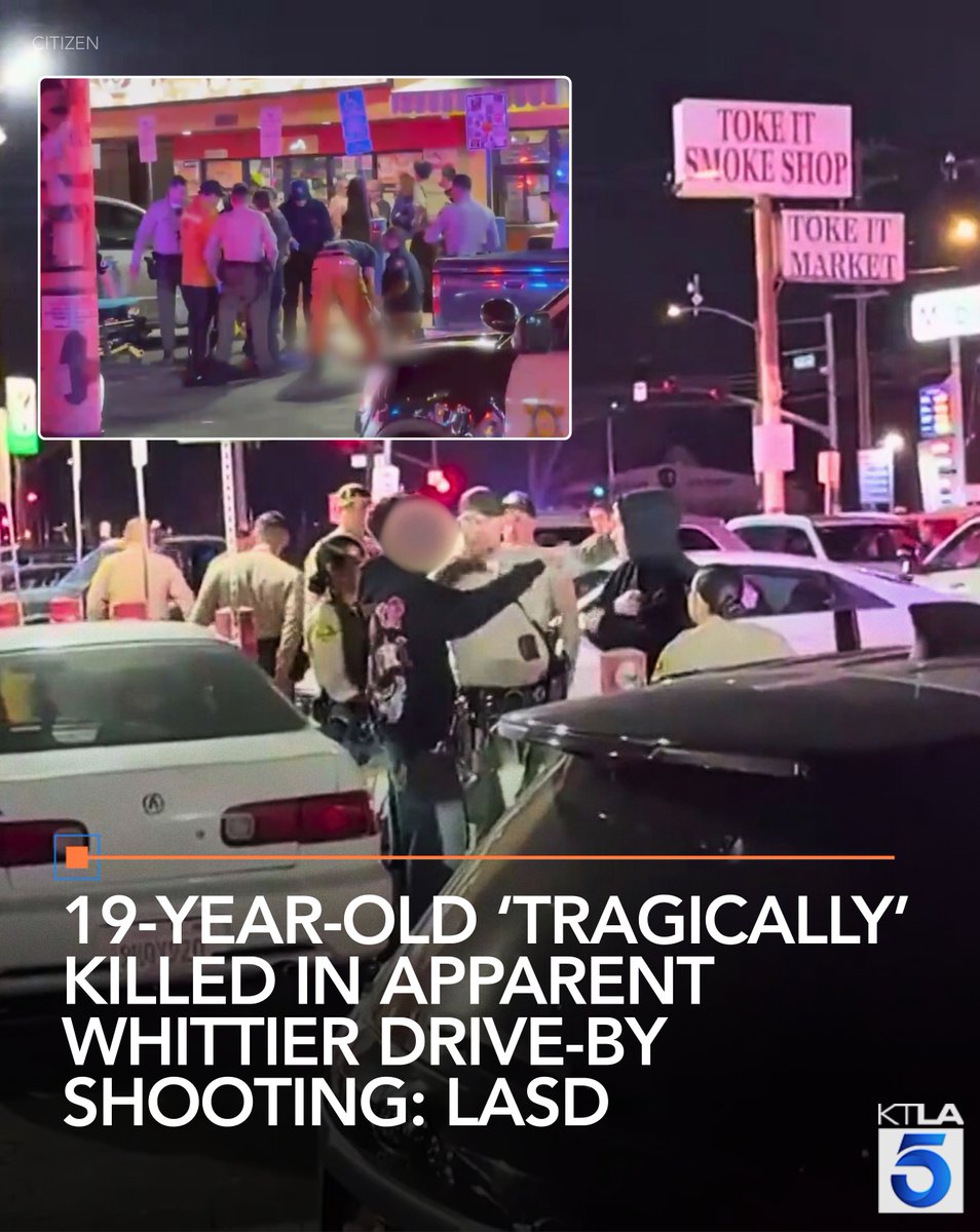 A teen was shot and killed Saturday evening in an apparent drive-by shooting in an unincorporated area of Whittier, authorities confirmed on Sunday. Details: