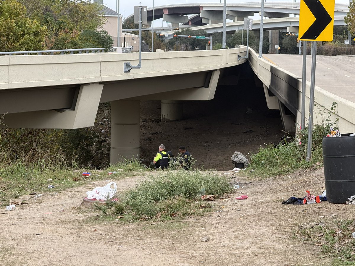 A body has been found near Buffalo Bayou in downtown Houston. This is at N Crawford Street and Ruiz Street. There is a homeless encampment here. Houston Police tell the victim was found already passed