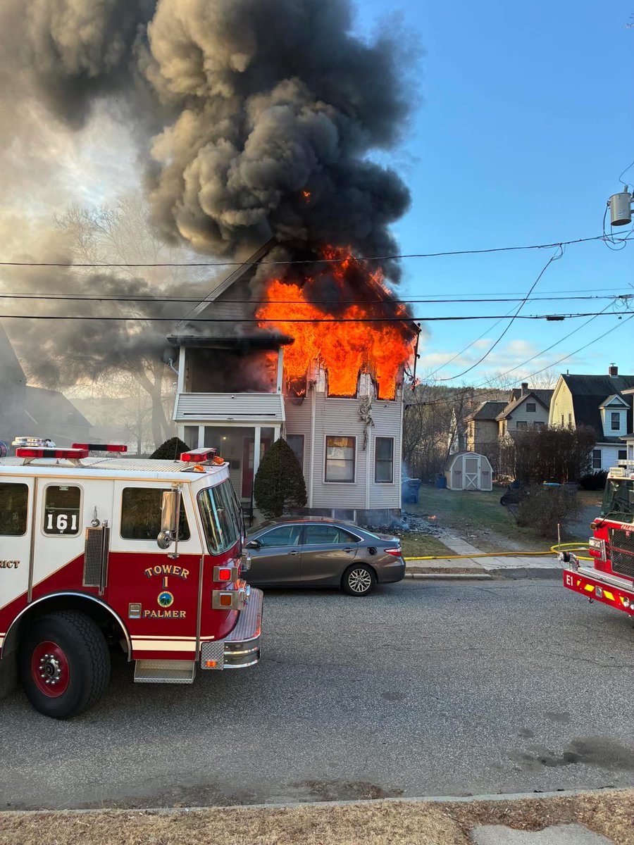 Palmer, Ma 3rd alarm this morning: Palmer FD