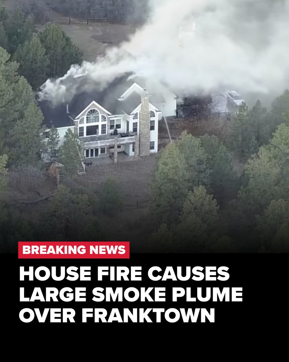 Smoke could be seen billowing from the home and a garage: