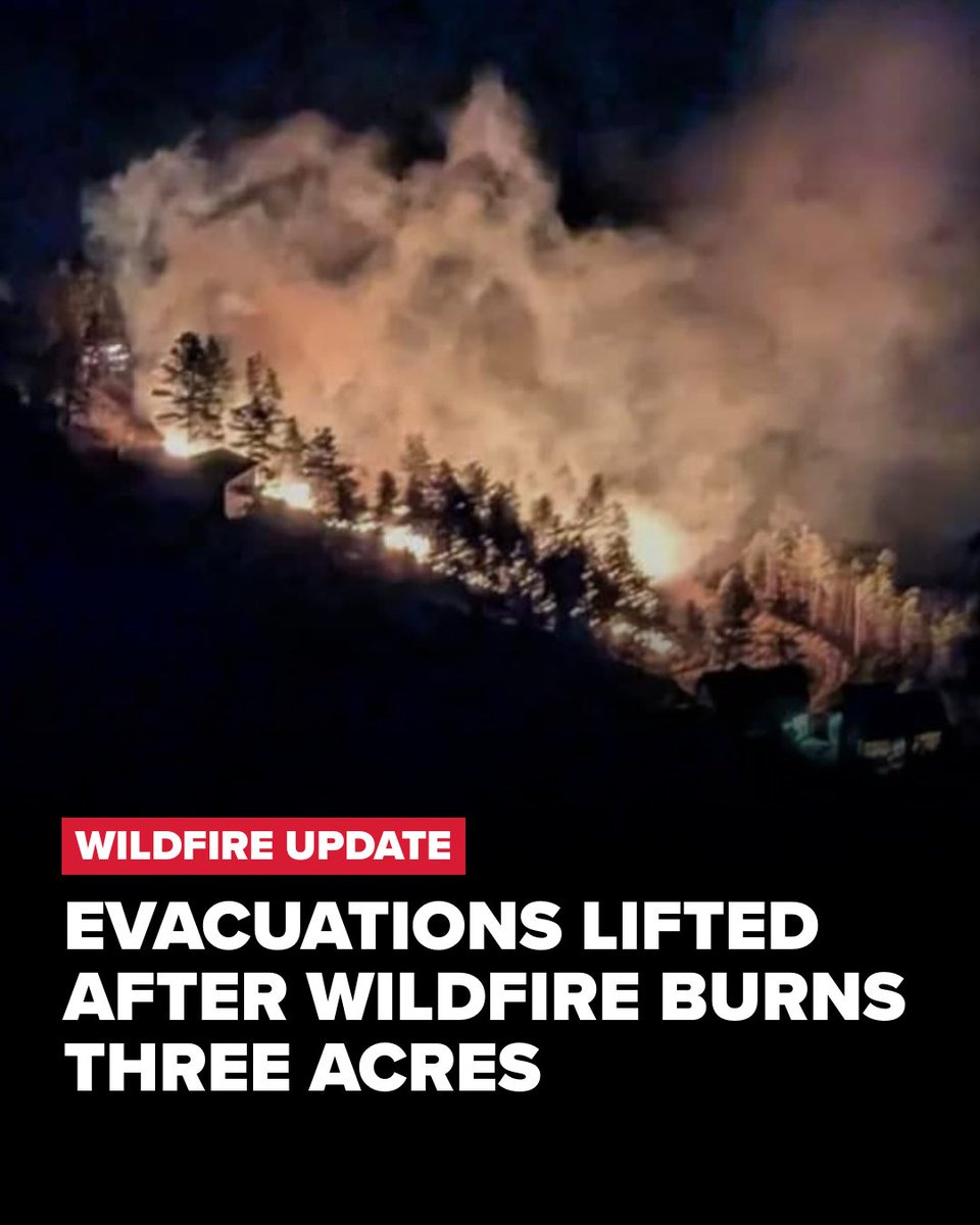 The wildfire burned about three acres in the Fourmile Canyon area