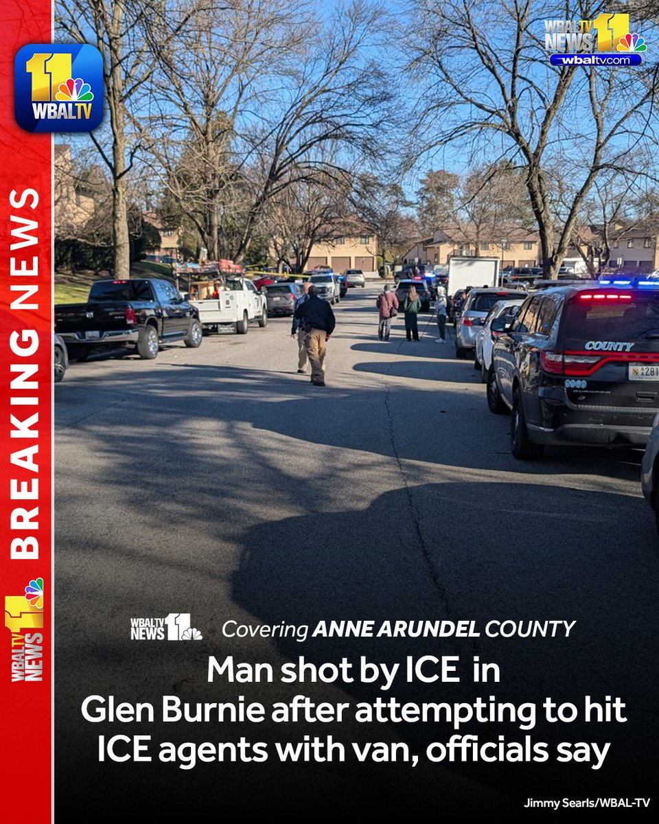 Police in Glen Burnie responded to a shooting involving ICE agents that has sent two people to the hospital.