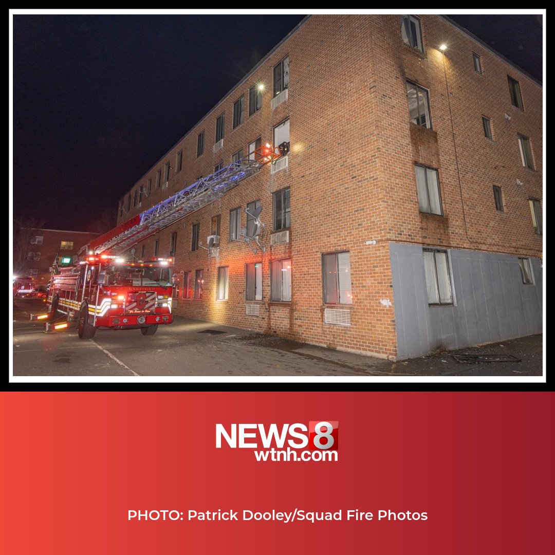 Seven people were displaced following a fire in a four-story apartment building on Webster Street in the early hours of Christmas morning, according to the Hartford Fire Department
