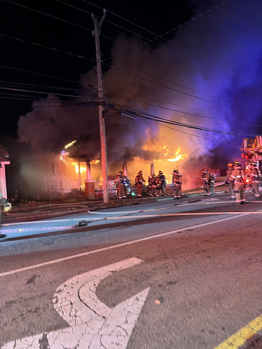 Flames engulfed a house in Durham on Friday morning after a fire ignited inside the building