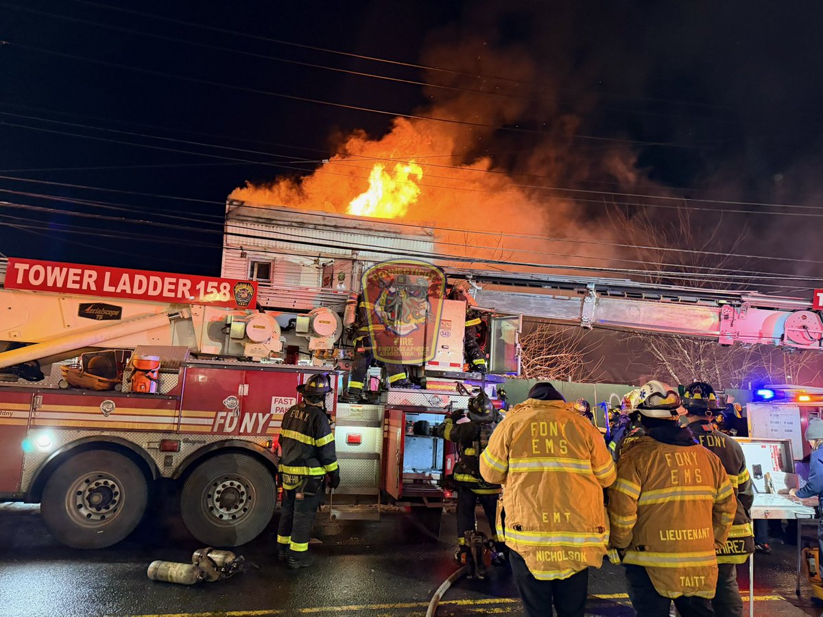 3rd alarm in the Springfield Gardens section of Queens. Fire was in a 2 story mixed occupancy