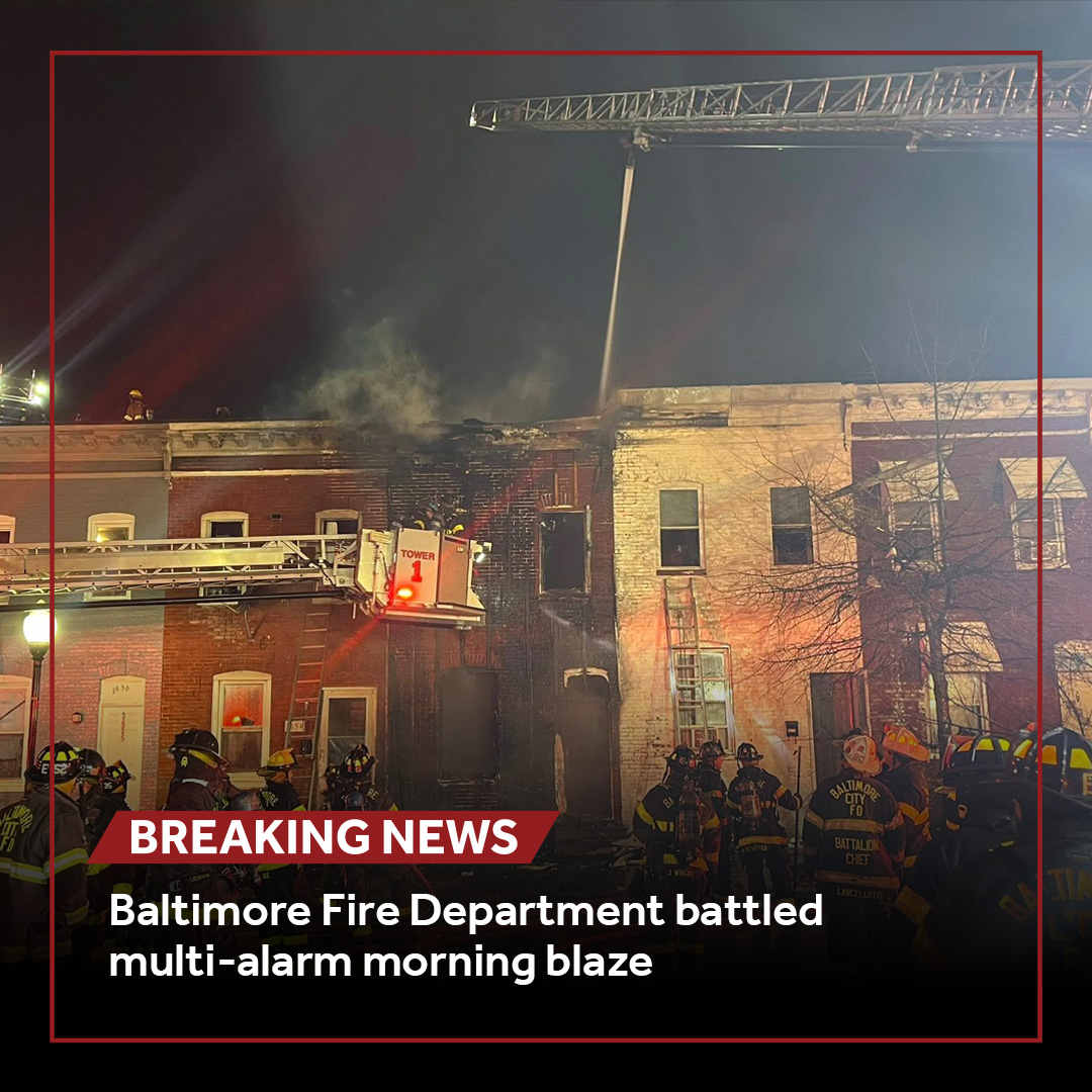 An early morning fire resulted in a multi-alarm response from the Baltimore City Fire Department