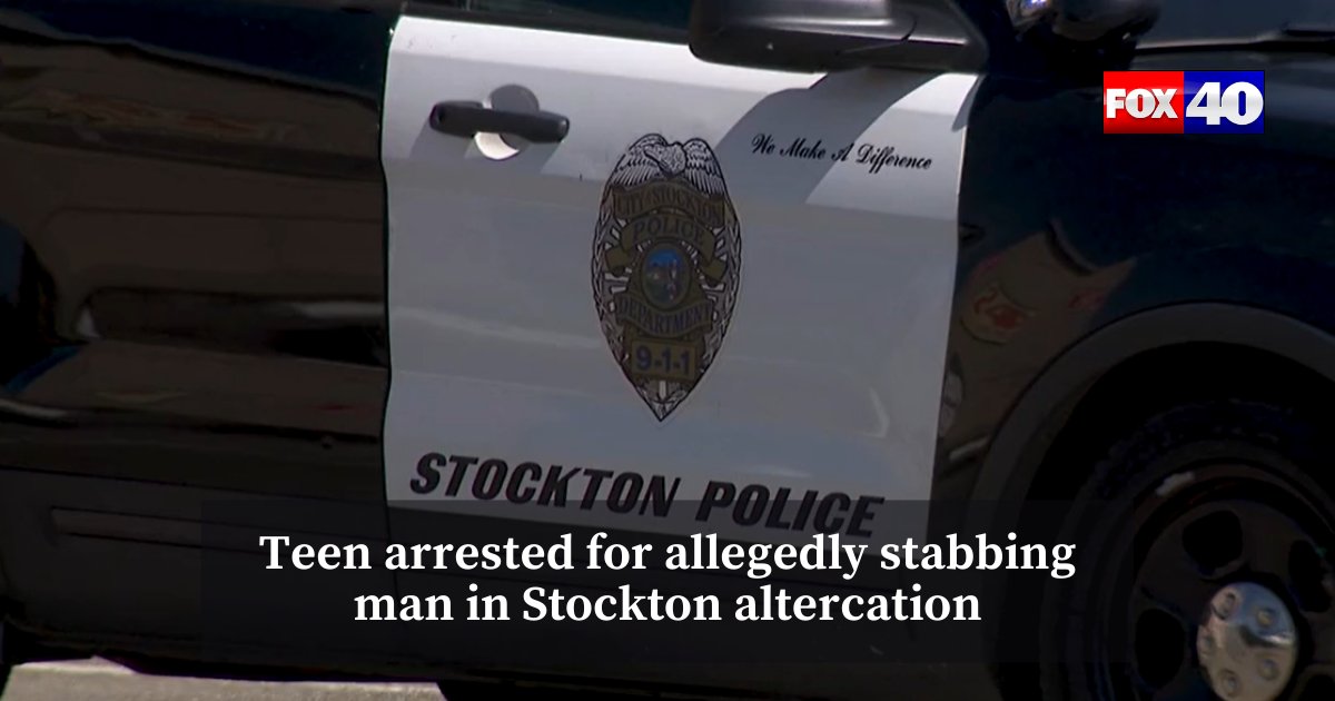 A 16-year-old was arrested after allegedly stabbing a man in Stockton on Tuesday night