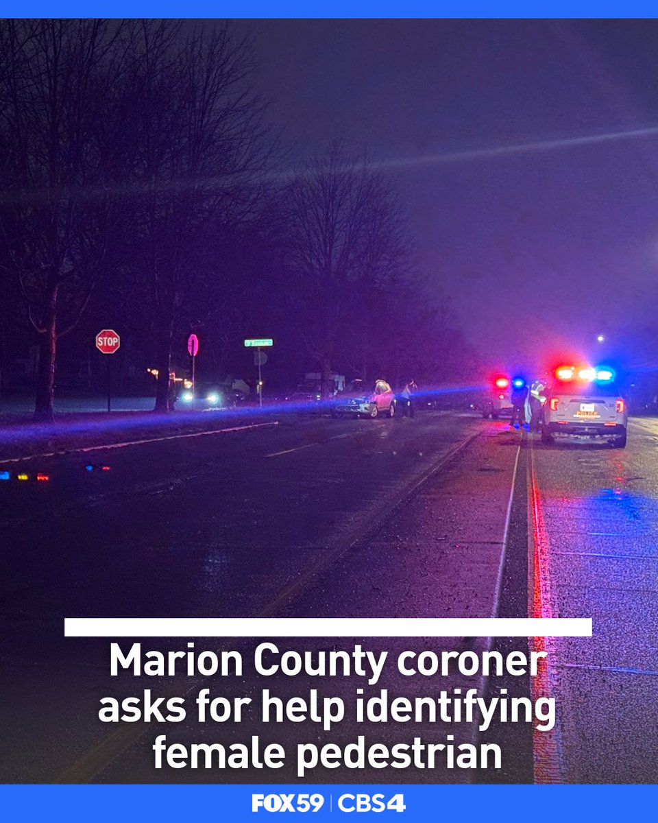 The Marion County Coroner's Office is asking for the public's help in identifying a woman who was struck and killed on New Year's Day on Indy's west side