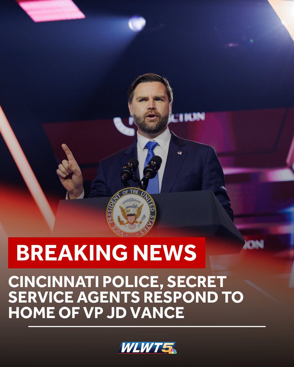 Cincinnati police and Secret Service agents responded to the Cincinnati home of Vice President JD Vance overnight