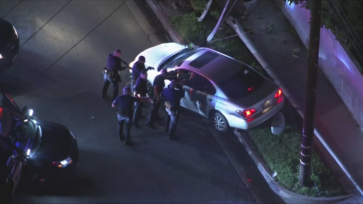 A man is in custody after a chaotic and dangerous high-speed chase ended in a dramatic crash in the San Fernando Valley.