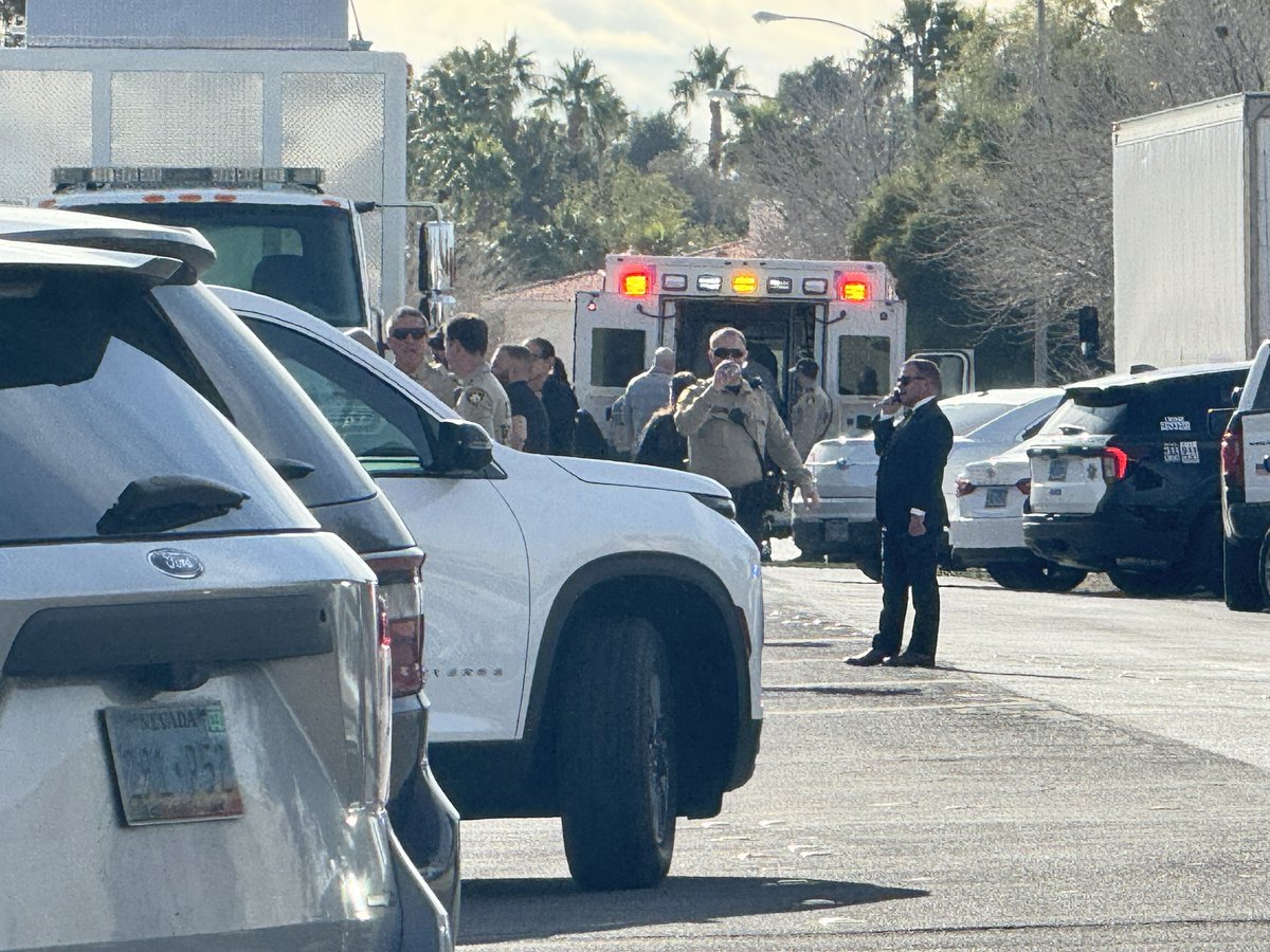 LVMPD investigating the second police shooting of the day by Sandhill and Sunset roads. It happened after 9 a.m.