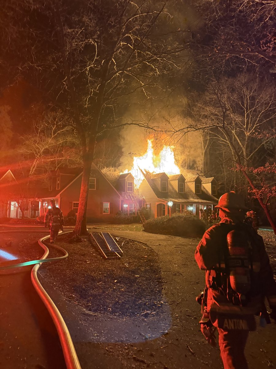 FairfaxsBravest are on scene of a two-alarm house fire in the 6500 blk of Kilkenny Ln in Fairfax Station. Units arrived to find a single-family home with a large volume of fire showing from the roof. The fire is under control. All occupants are accounted for. No injuries