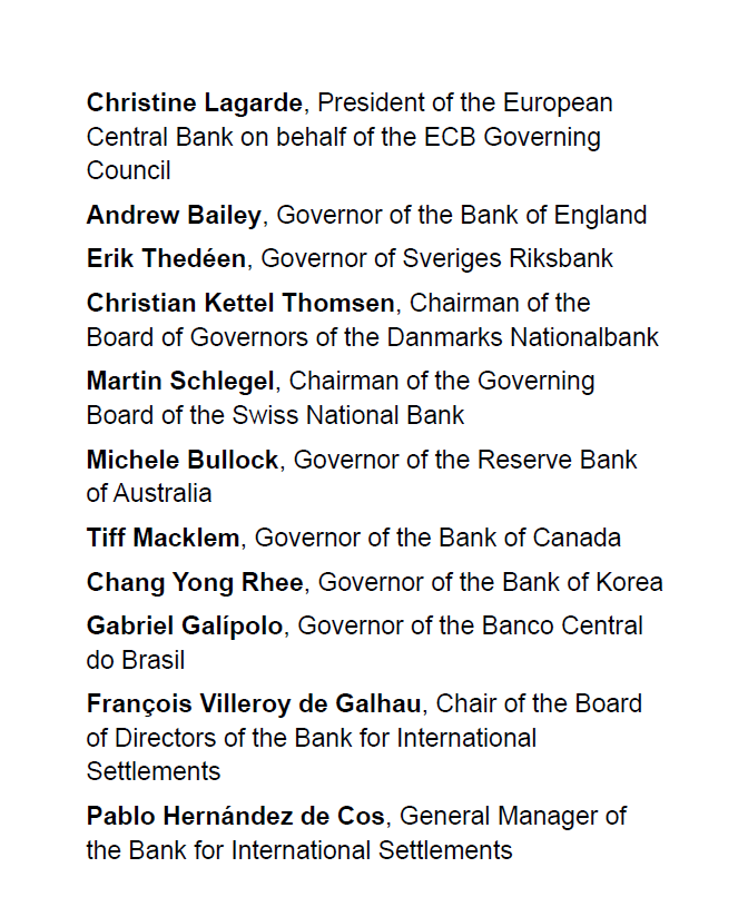 The ECB and other European and international central banks stand in full solidarity with the Federal Reserve System and its Chair Jerome H. Powell. The independence of central banks is in the interest of the people we serve