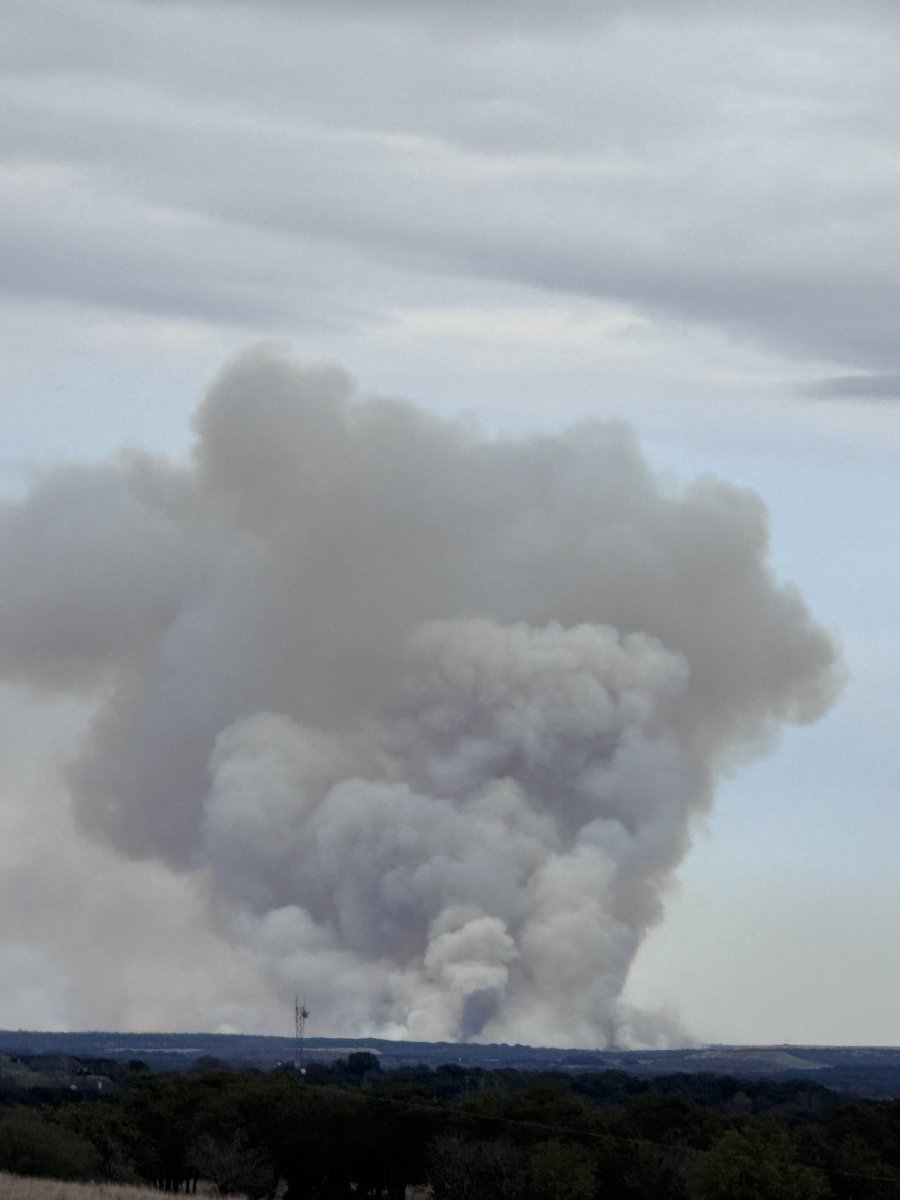 Large fire. Somervell County Texas near Glen Rose TX