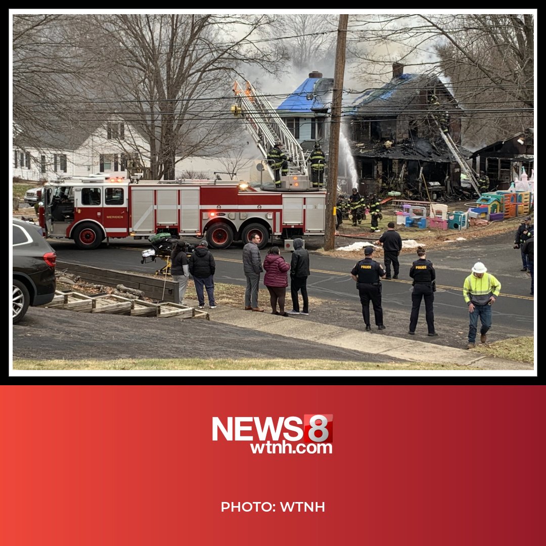 Crews responded to a second-alarm house fire in Meriden.