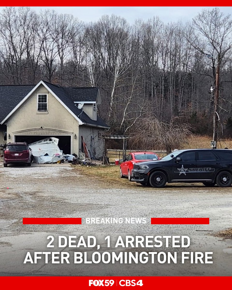 Two people are dead and one person is in police custody following a Bloomington fire on Sunday morning