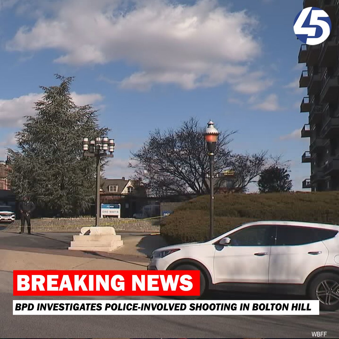 The Baltimore Police Department (BPD) is on the scene of a police-involved shooting in Bolton Hill, officials confirmed Monday afternoon