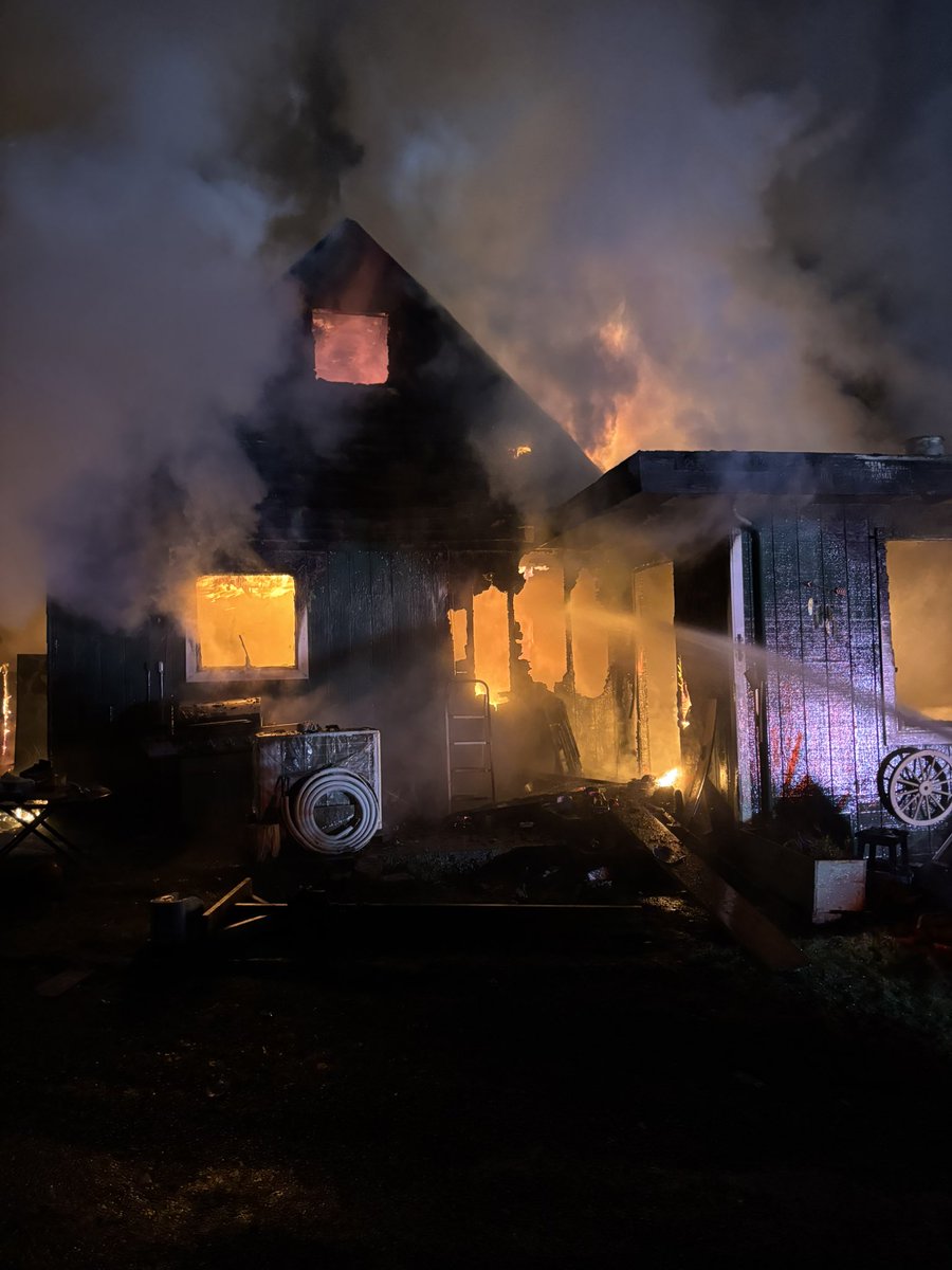 Puget Sound Fire and Eastside Fire & Rescue responded to a residential fire in the 27800 block of SE 208th Street. The house was fully engulfed in flames upon arrival