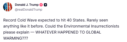 Trump : QU'EST-IL ARRIVÉ AU RÉCHAUFFEMENT CLIMATIQUE