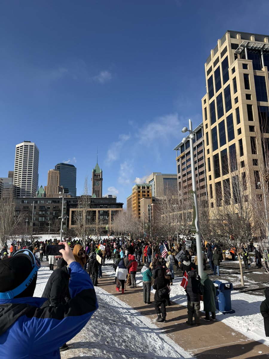 Demonstrators are already showing up for a large anti-ICE protest in downtown Minneapolis. It’s -9 right now, they still plan to march the streets to a rally at the Target Center
