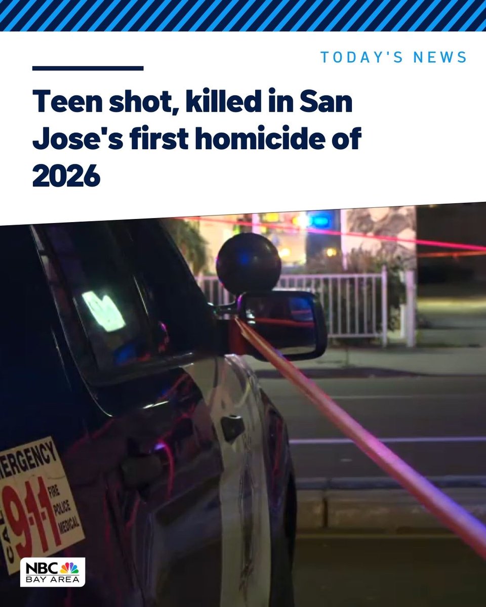 A 17-year-old boy who was shot in San Jose Sunday afternoon has died, police said, marking the city's first homicide of 2026