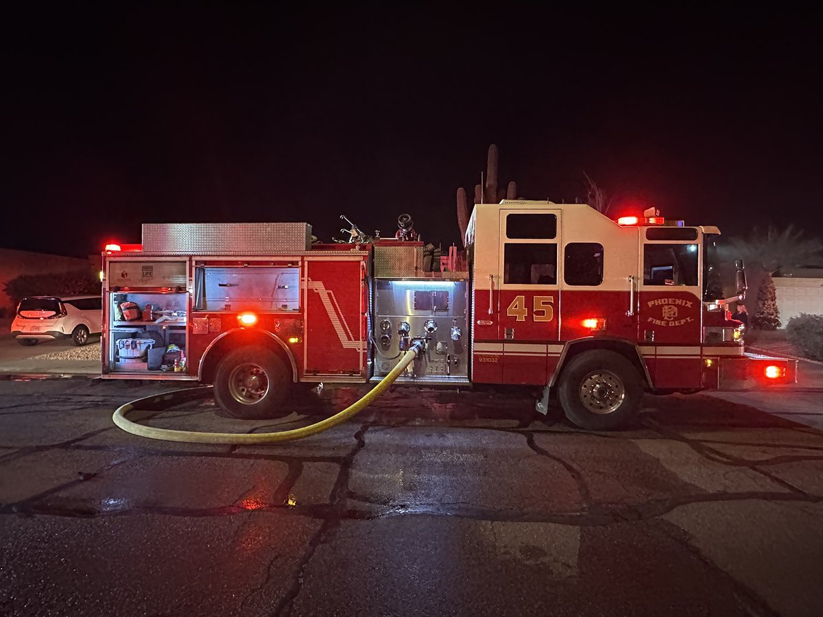 Phoenix fire crews are fighting a garage fire near Cave Creek and Grovers Ave