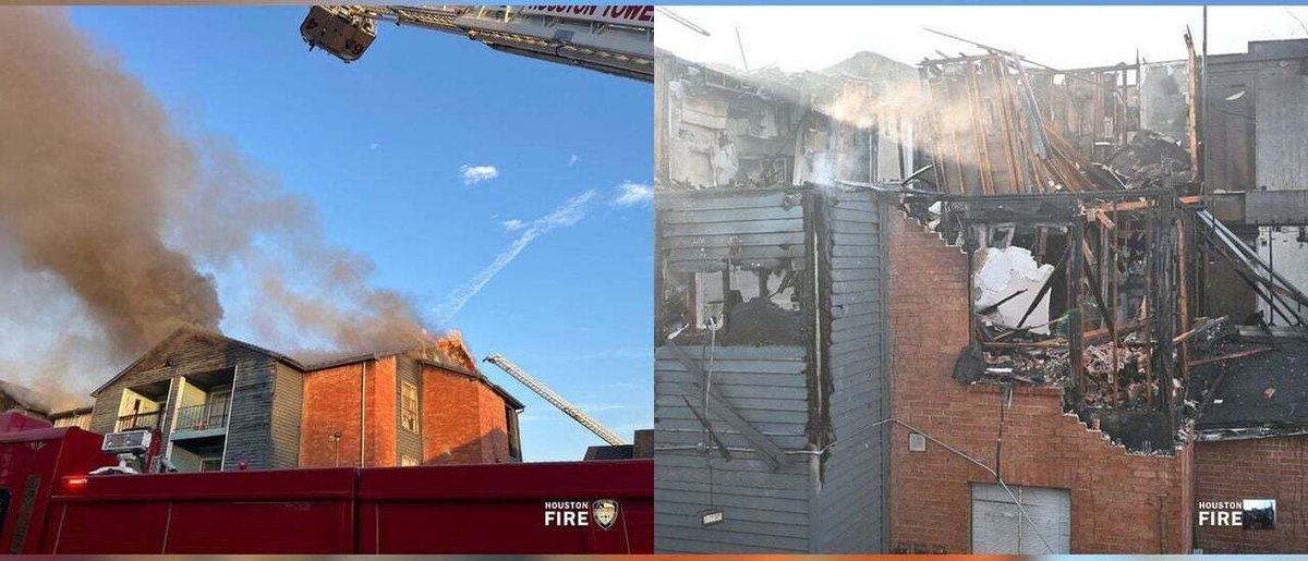 Two-alarm fire destroys apartments in Greenspoint