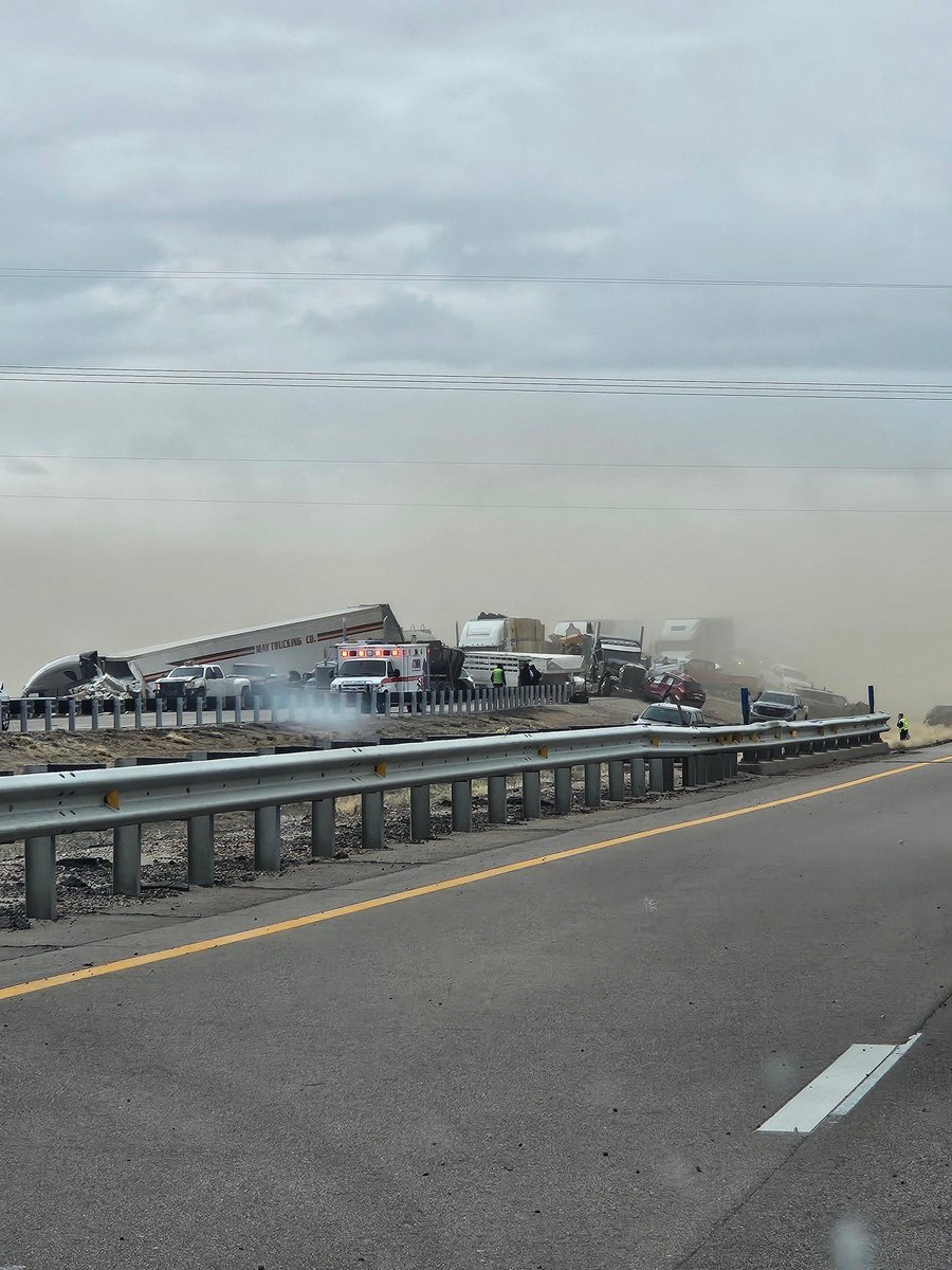 Video from the scene of a massive pileup in Colorado that left at least 4 people dead. : @JhelmuthColorado State Patrol confirms that 30 vehicles were involved in a massive pileup, leaving at least four people dead.