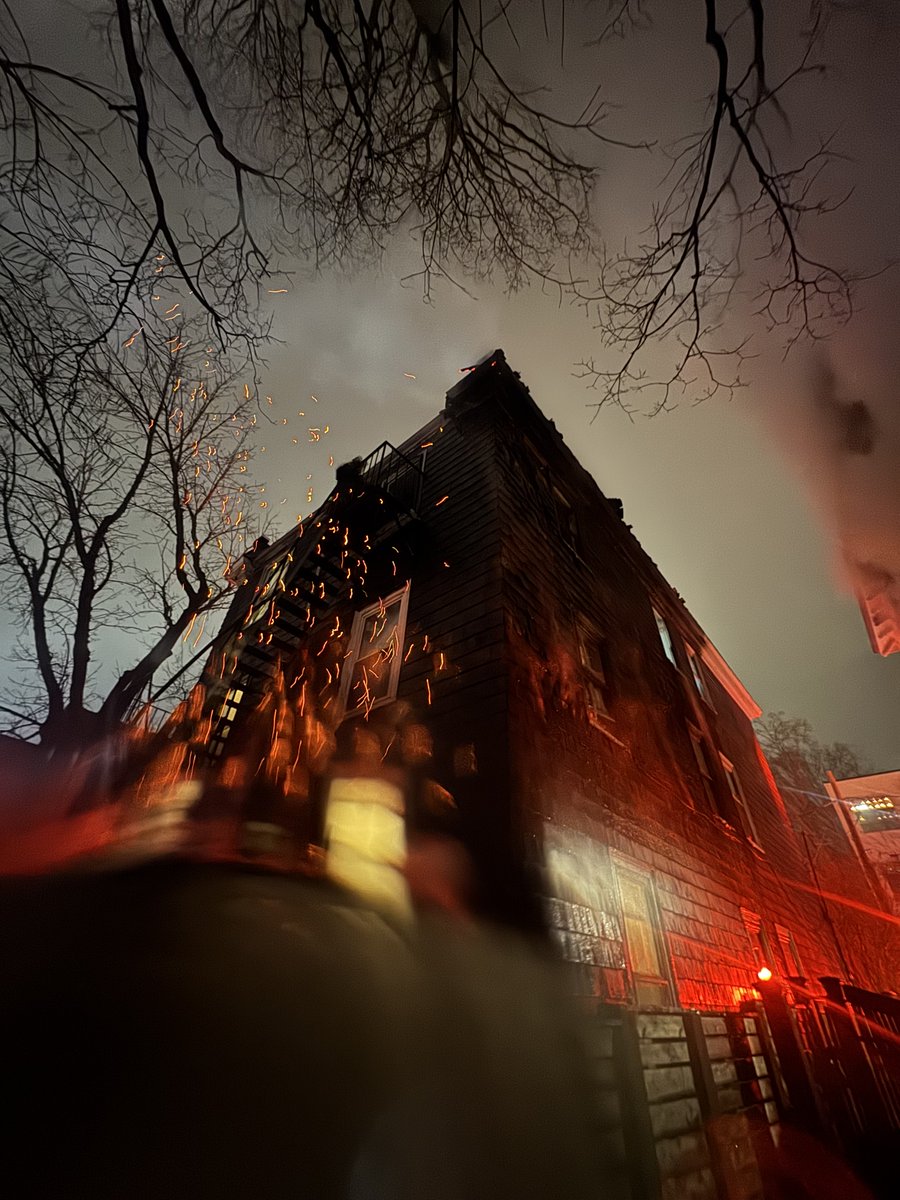 heavy fire in an occupied 3 story house at 98 Wyman st.The fire extended to the adjacent house at 100 Wyman .A 2nd and 3rd alarm was ordered