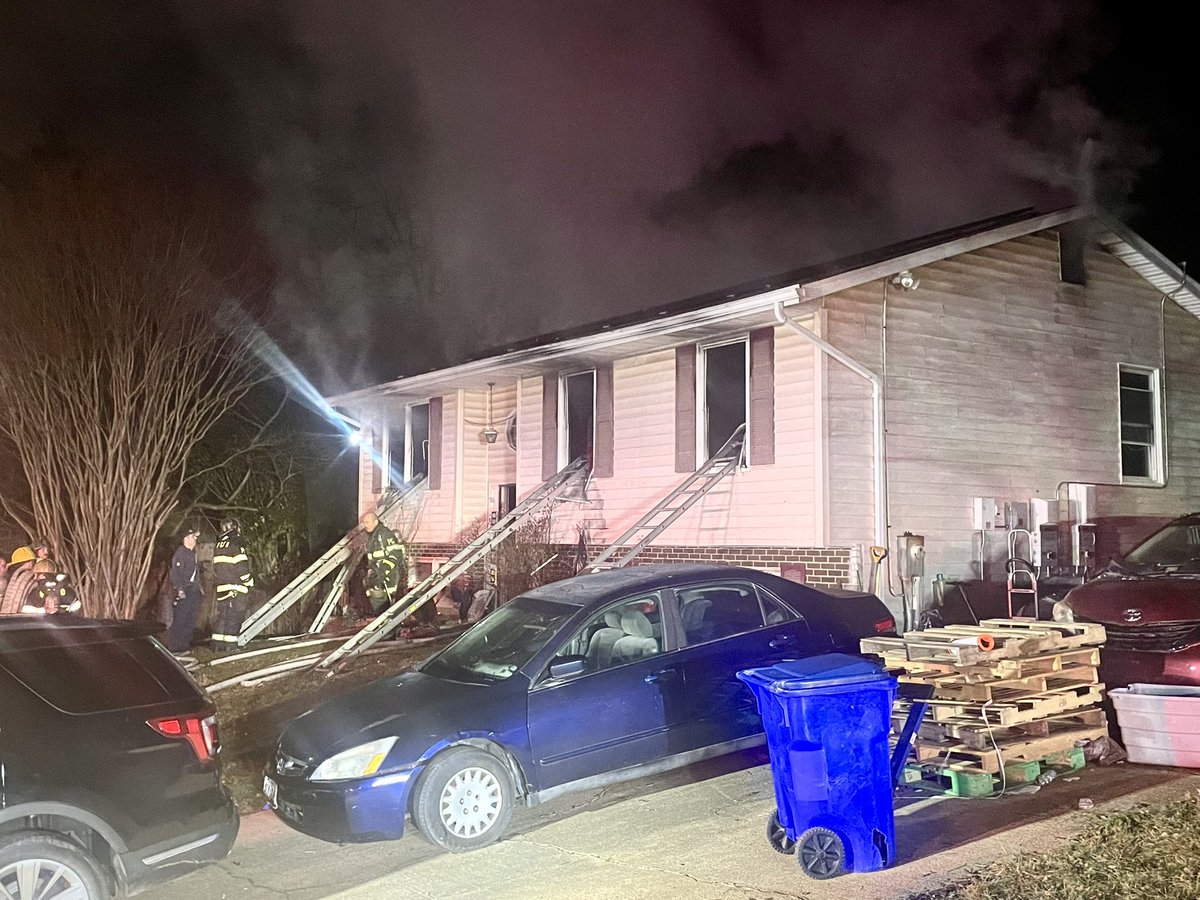 House fire, 8300 block Zug Rd in Old Town Bowie. PGFD units on scene of 2-story split-foyer home with an outside-in fire showing throughout. Fire is out, no injuries. Fire Investigators on scene.