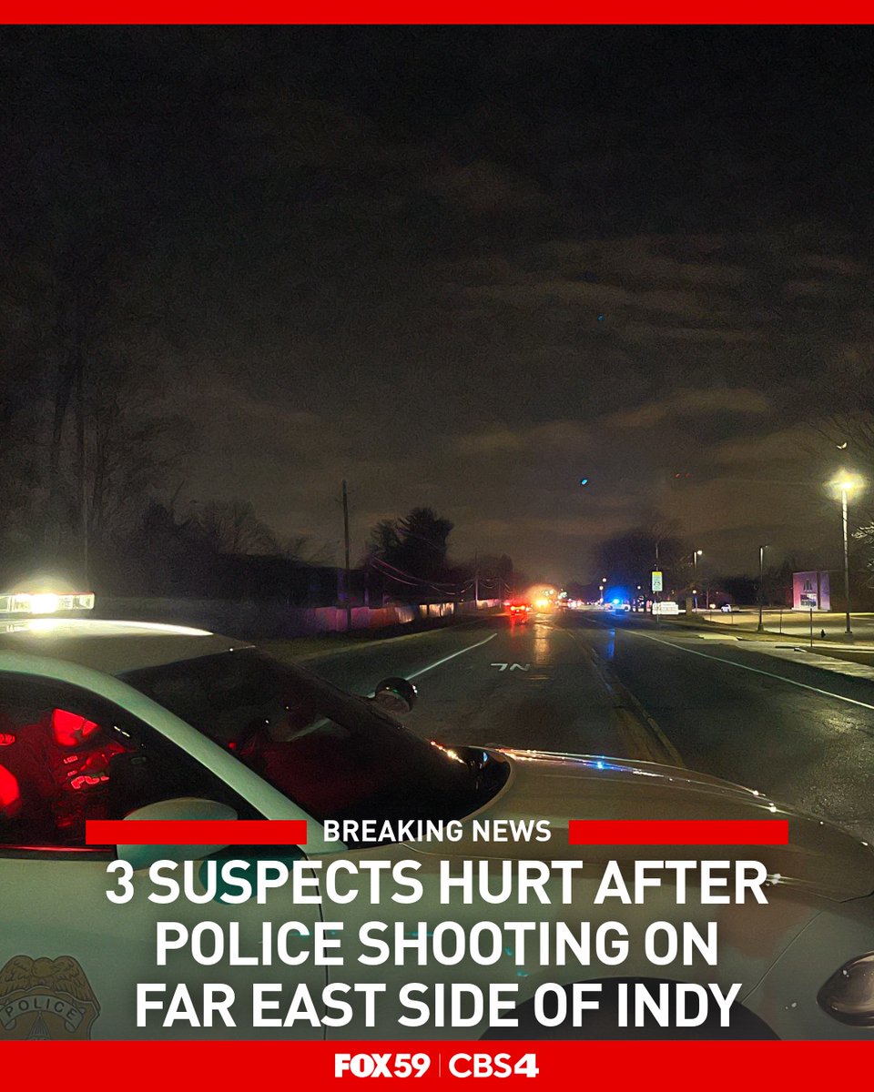 Three suspects were injured during a police shooting on the far east side of Indianapolis Saturday night. Two of the suspects were shot and the third suspect sustained non-gunshot injuries