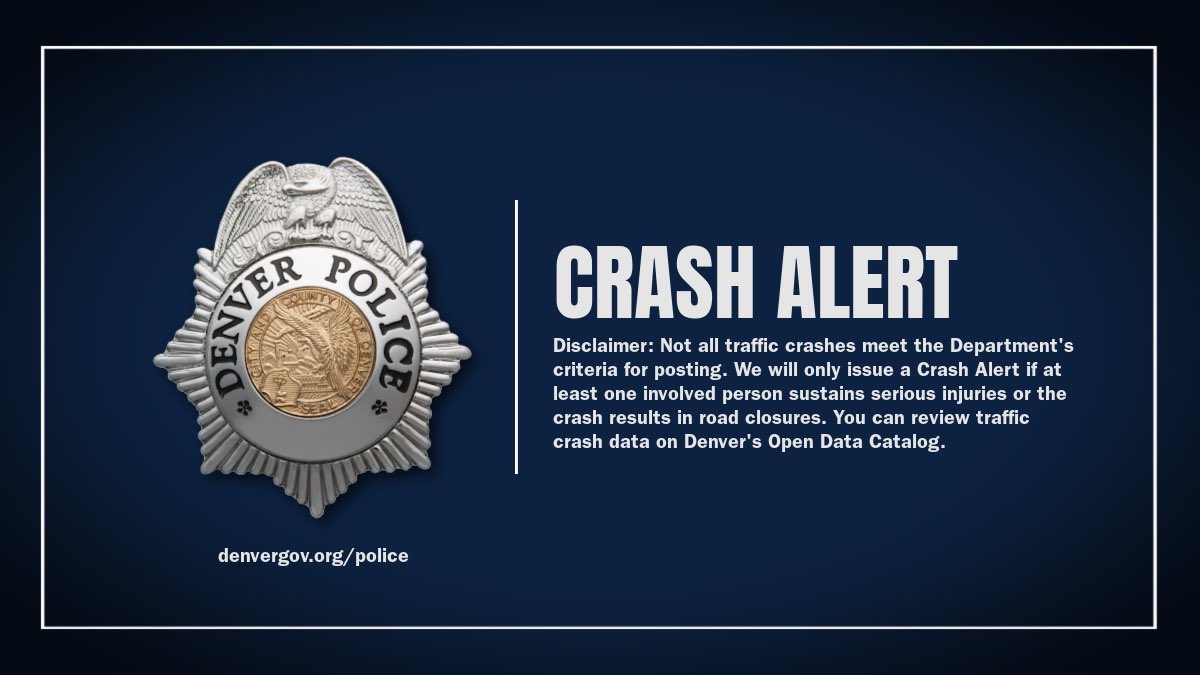 DPD is investigating a traffic crash with injuries involving two motorist in the area of W. Kentucky Ave. and Morrison Road. Expect delays in the area. Denver