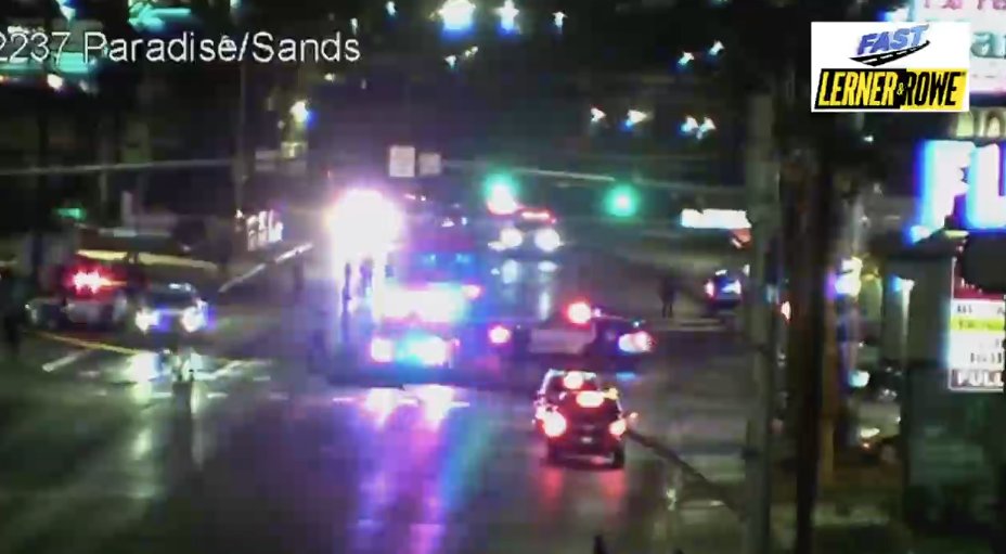 Pedestrian struck and killed in crash east of Las Vegas Strip