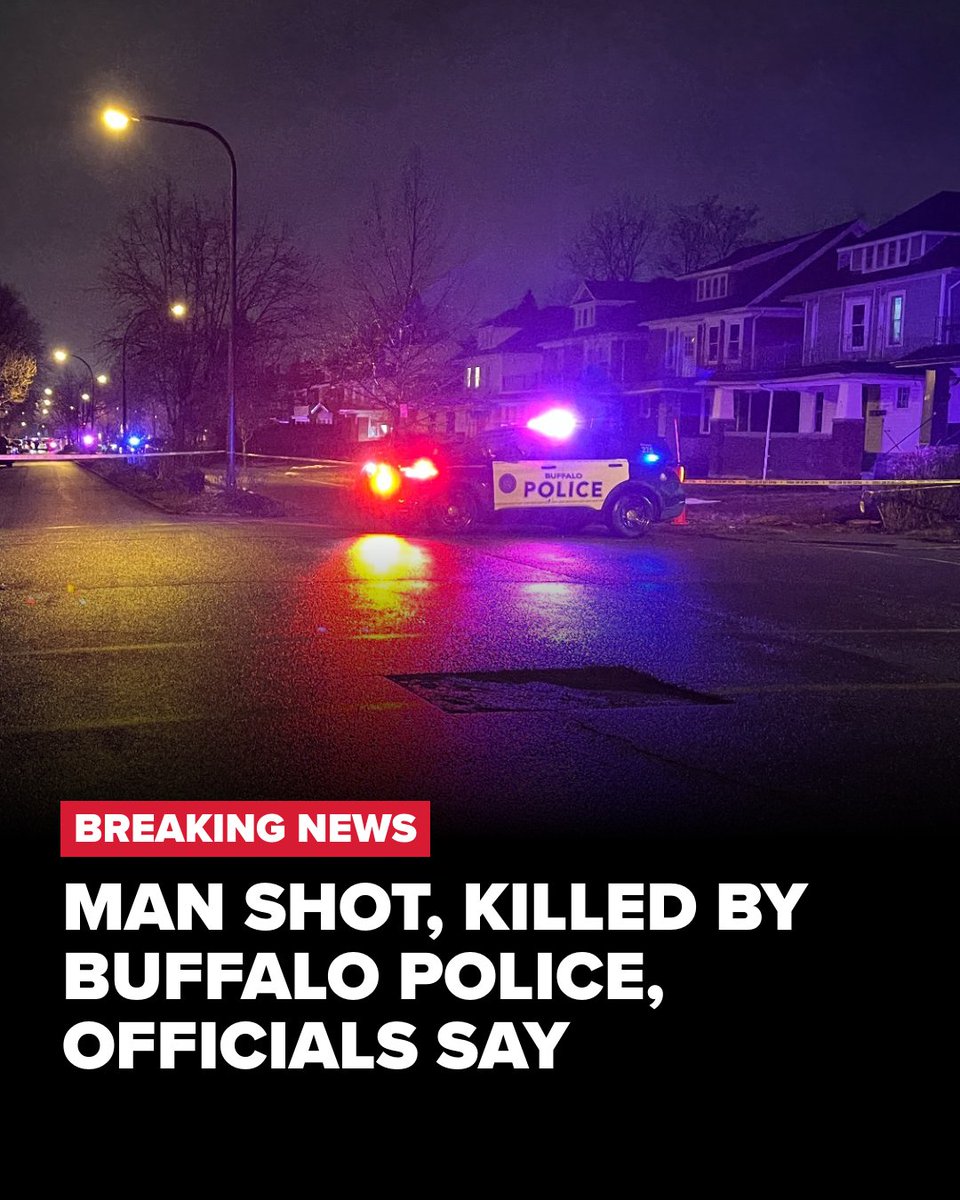According to Buffalo police, the man was holding three people at knifepoint when the officer fired their weapon. The man later died at a hospital